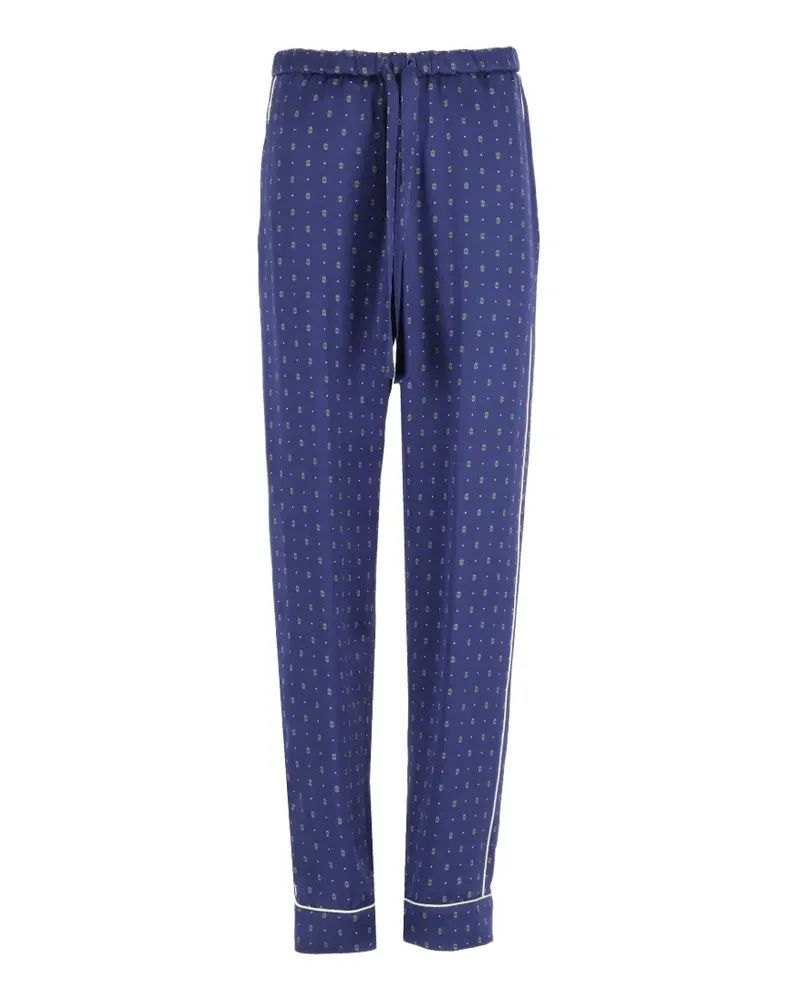 forte_forte Le Club print satin-finish trousers - Blau Blau