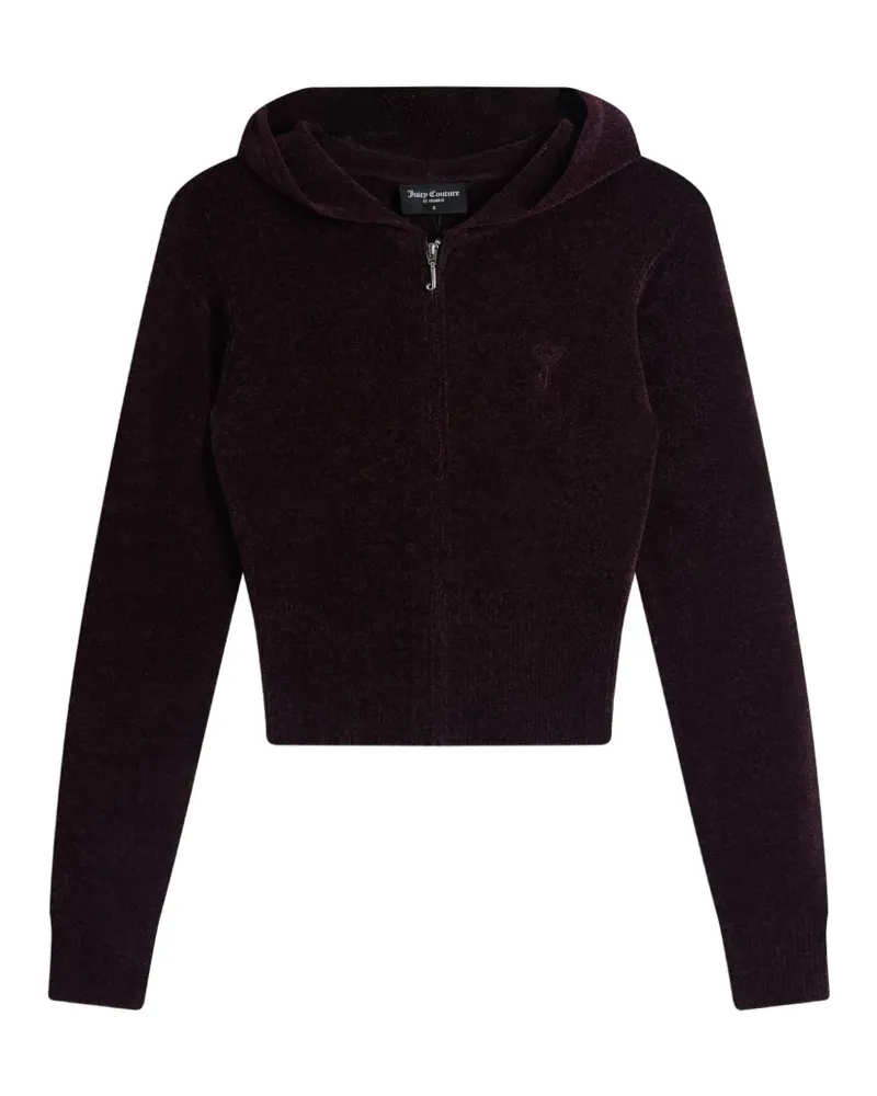 Juicy Couture logo-embroidered zip-up hoodie - Violett Violett
