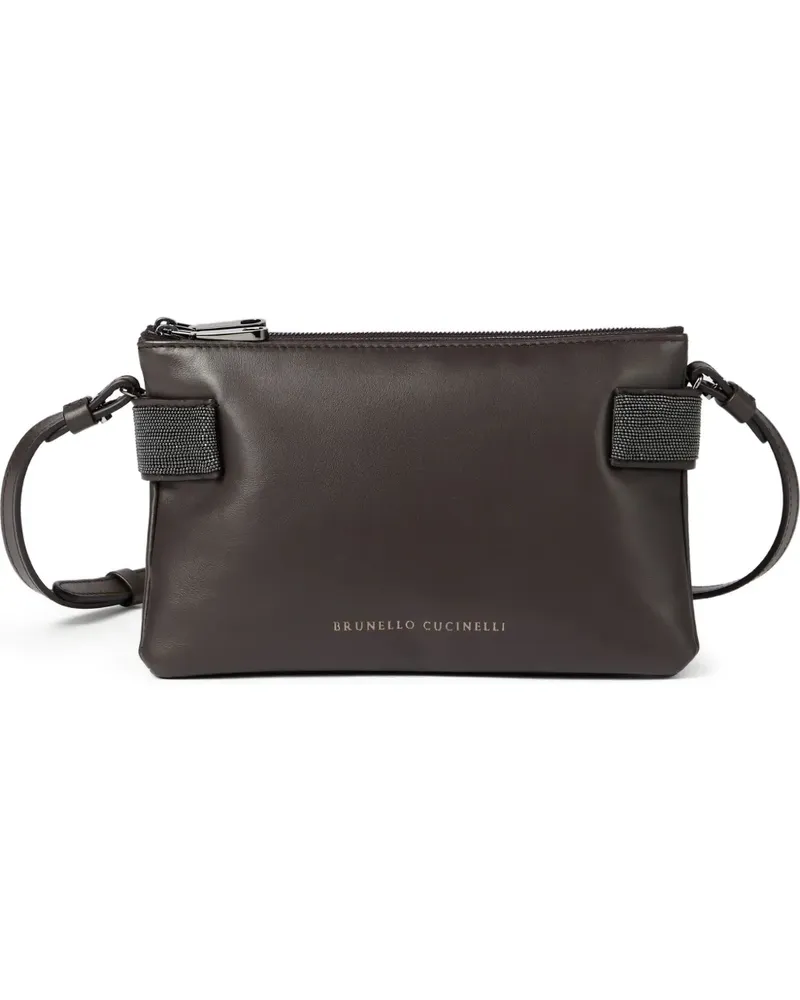 Brunello Cucinelli Mini Essence Umhängetasche - Braun Braun