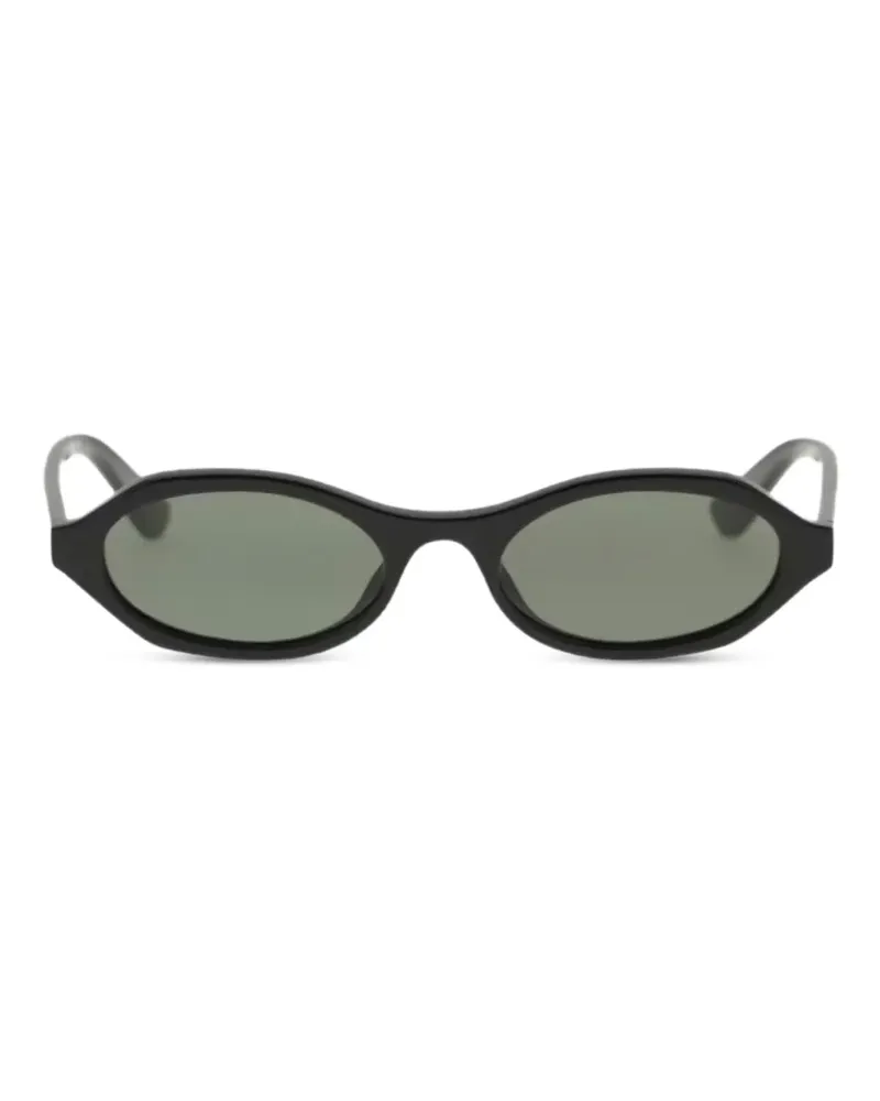 Alexander McQueen oval-frame sunglasses - Schwarz Schwarz