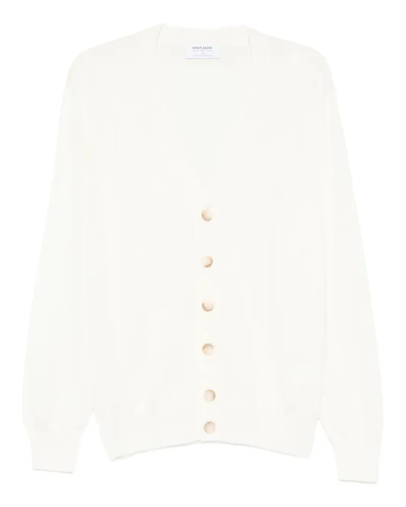 Gran Sasso Cardigan aus Schurwolle - Weiß Weiß