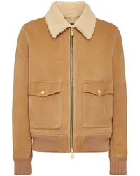 Billionaire Jacke mit Shearling-Kragen Nude