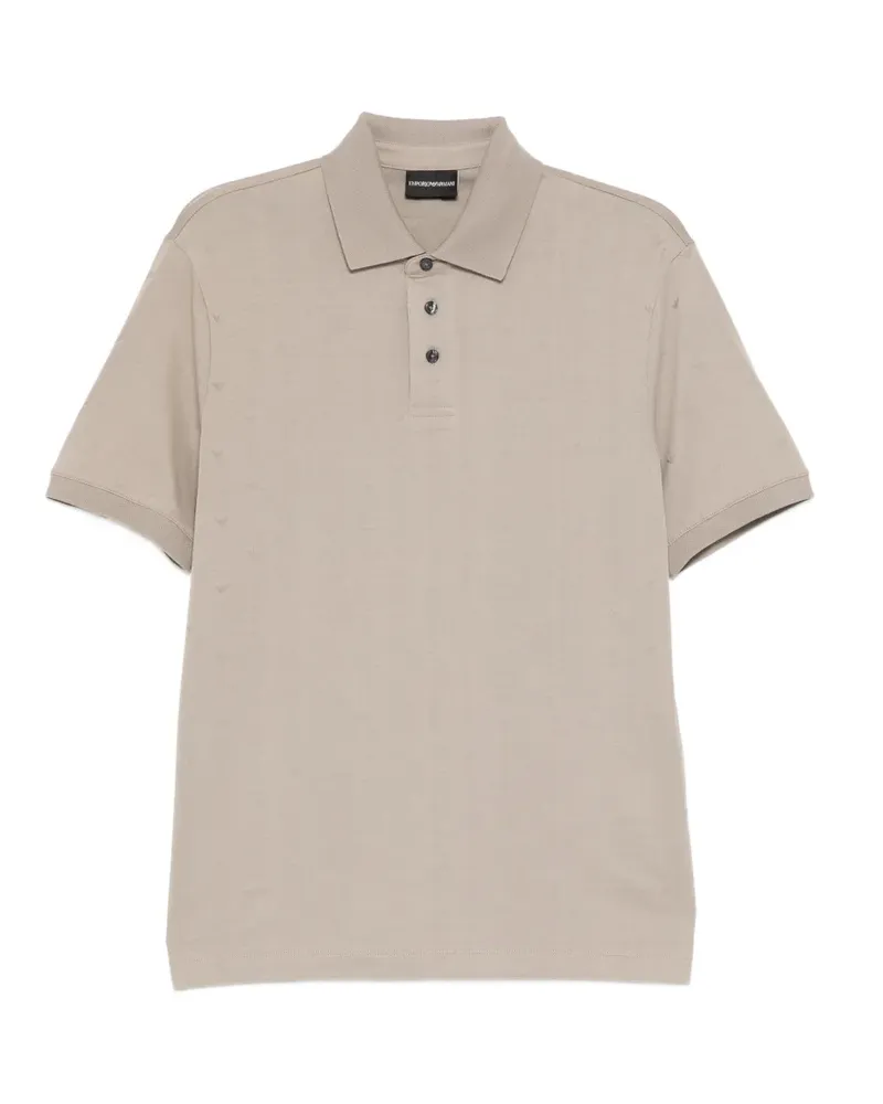 Emporio Armani Poloshirt aus Baumwolljersey - Nude Nude