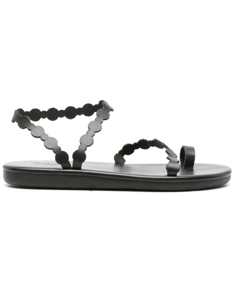 Ancient Greek Sandals Flache Cronos Sandalen - Schwarz Schwarz