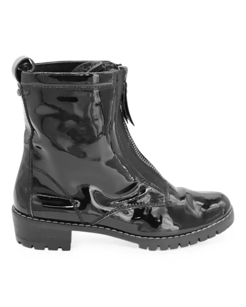 Stuart Weitzman Lackstiefel mit Reißverschluss - Schwarz Schwarz