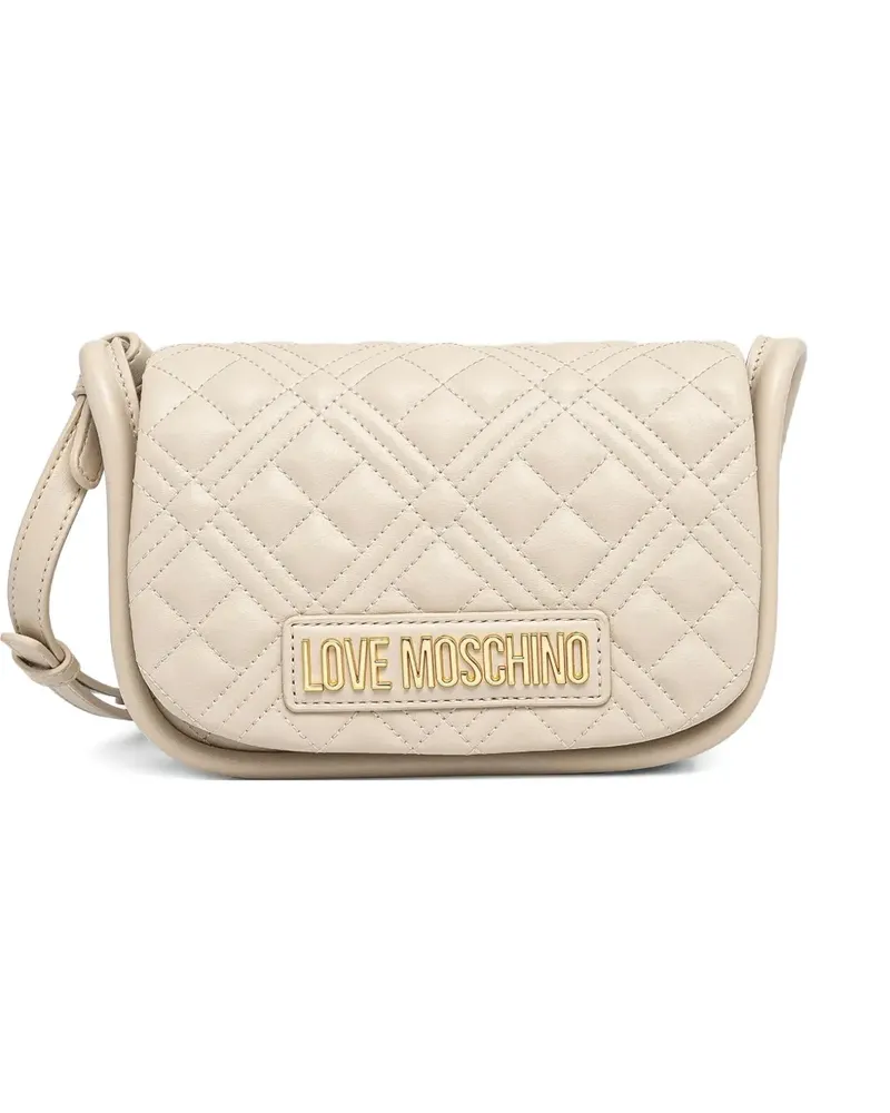 Moschino Umhängetasche mit Logo - Nude Nude