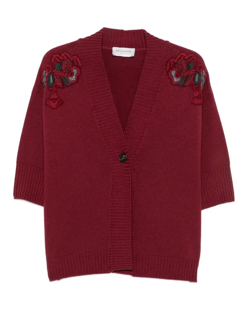 Ermanno Scervino Cardigan mit Blumenstickerei - Rot Rot