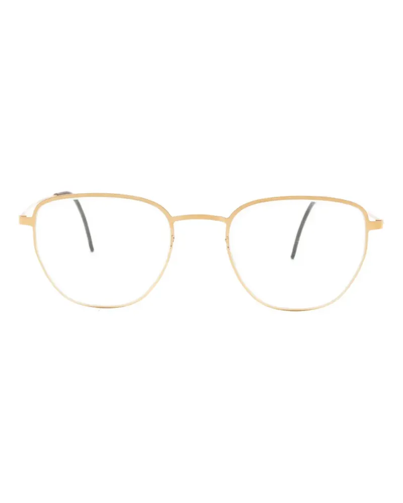 Lindberg Blok Brille mit eckigem Gestell - Gold Gold