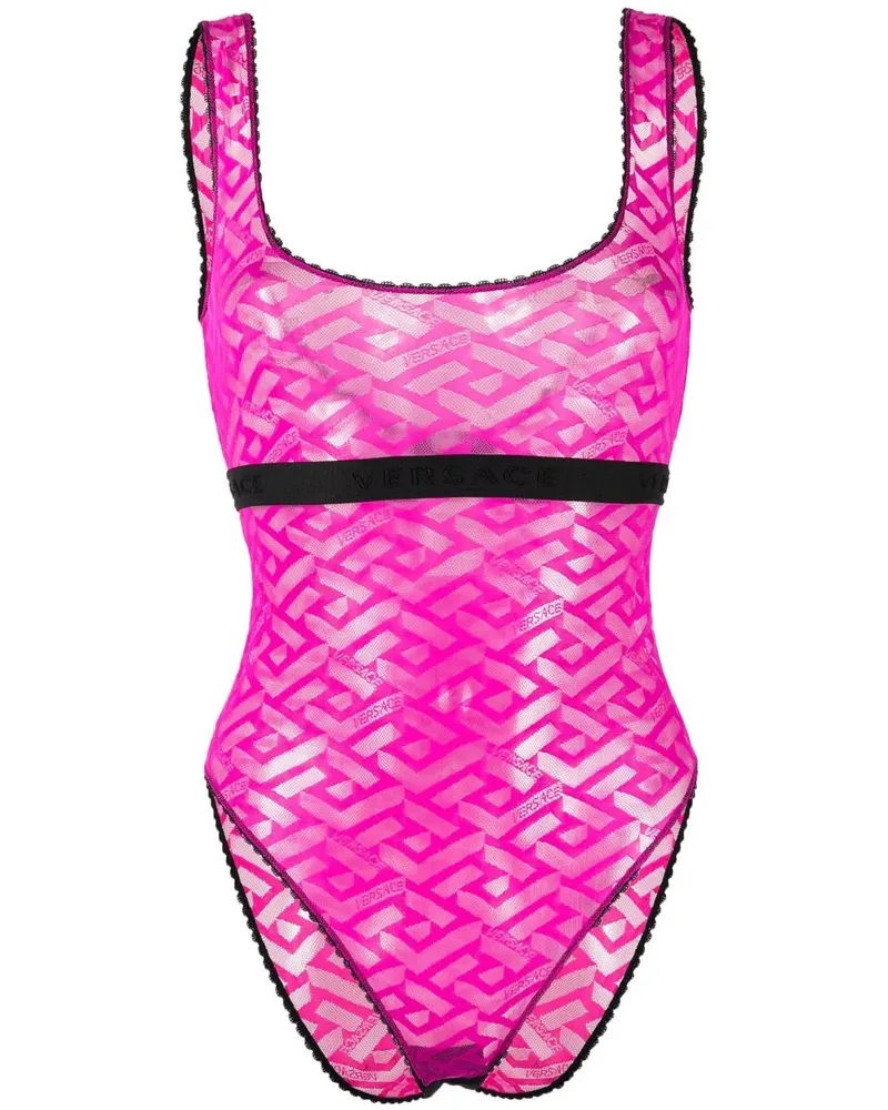 Versace Body mit Greca-Print - Rosa Rosa