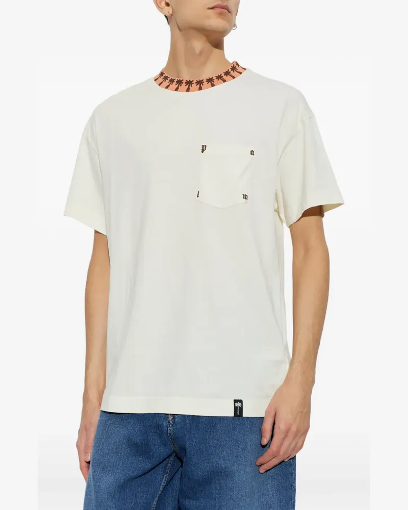 Palm Angels Geripptes Palm T-Shirt - Nude Nude