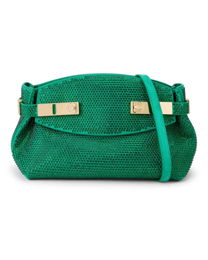 Ferragamo Clutch mit Kristallen - Grün Grün