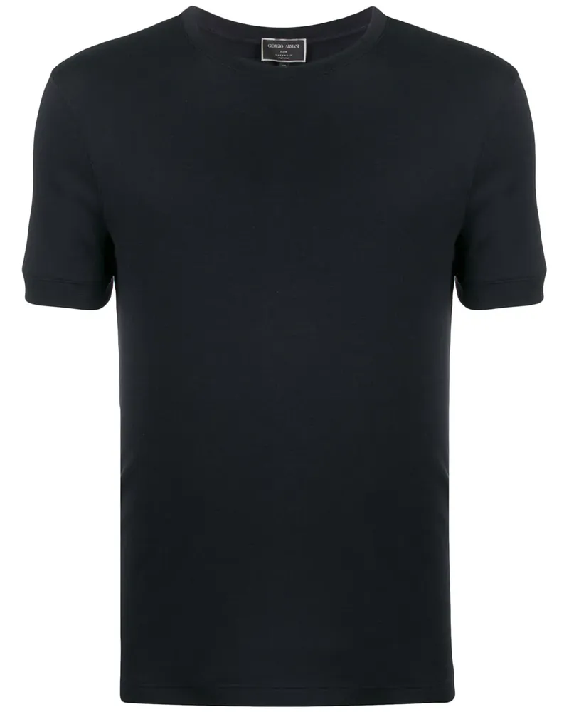Giorgio Armani T-Shirt mit rundem Ausschnitt - Blau Blau