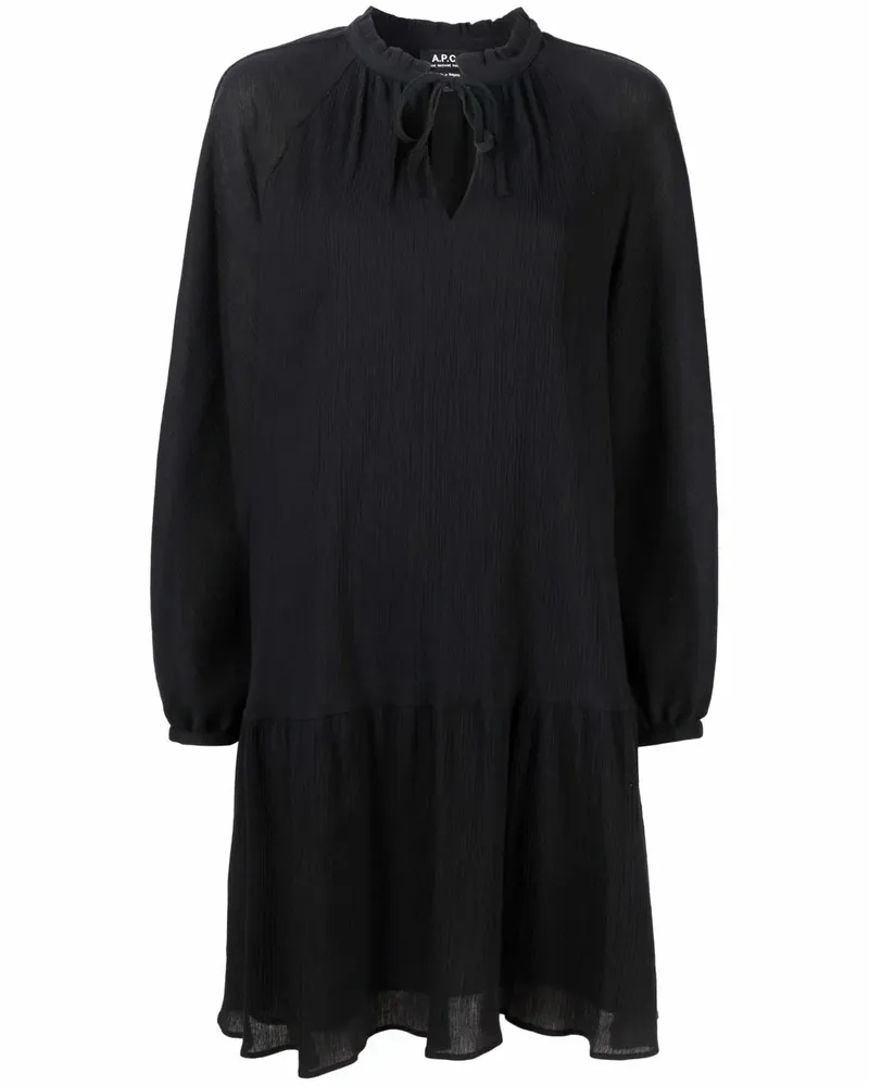 A.P.C. Kleid mit Schnürung - Schwarz Schwarz