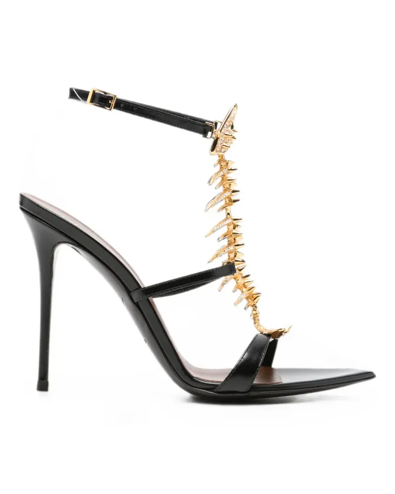 Giuseppe Zanotti Slim 2.0 105 crystal-embellished fishbone sandals - Schwarz Schwarz
