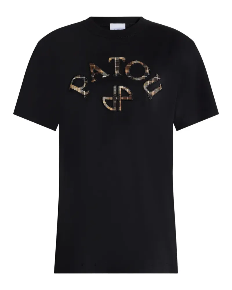 Patou logo-patch T-shirt - Schwarz Schwarz