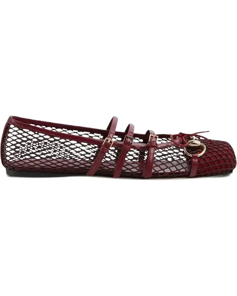 Gucci strap-detail ballet sandals - Rot Rot