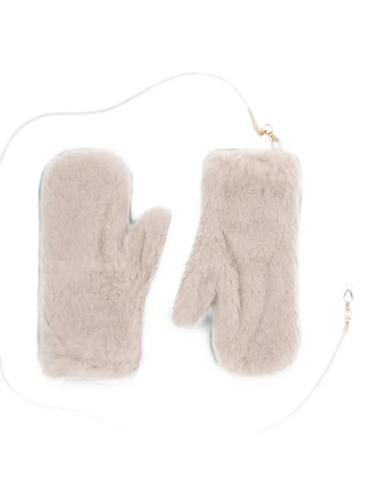 Max Mara brushed-knit gloves - Nude Nude
