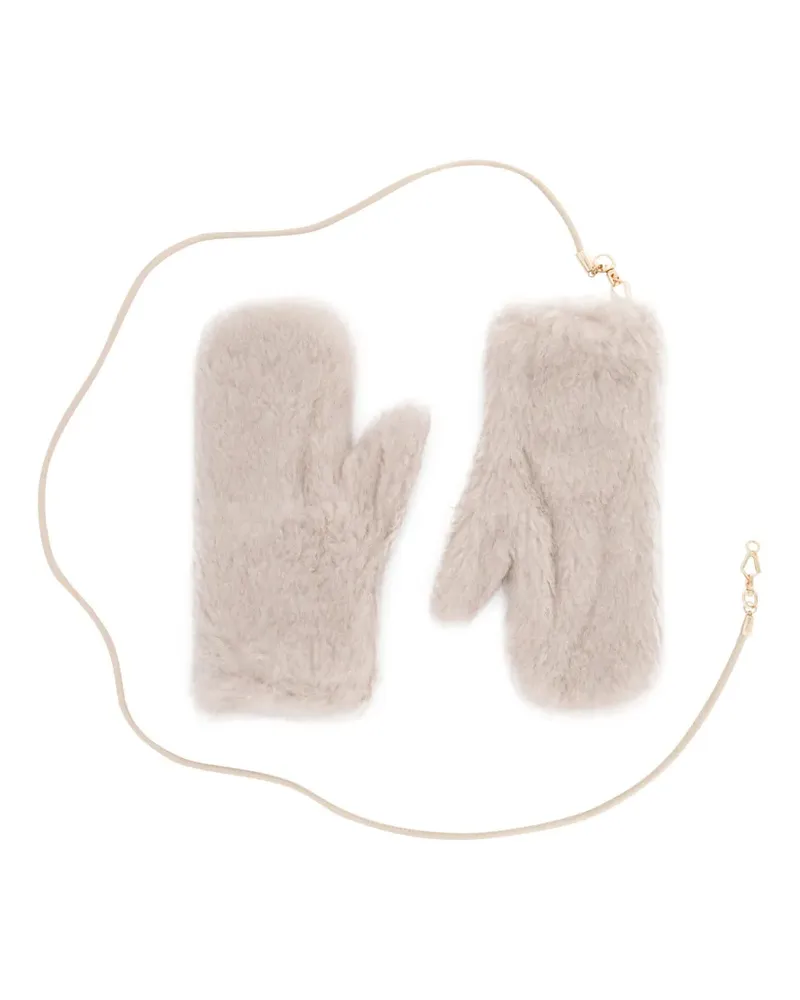 Max Mara Gebürstete Handschuhe - Nude Nude