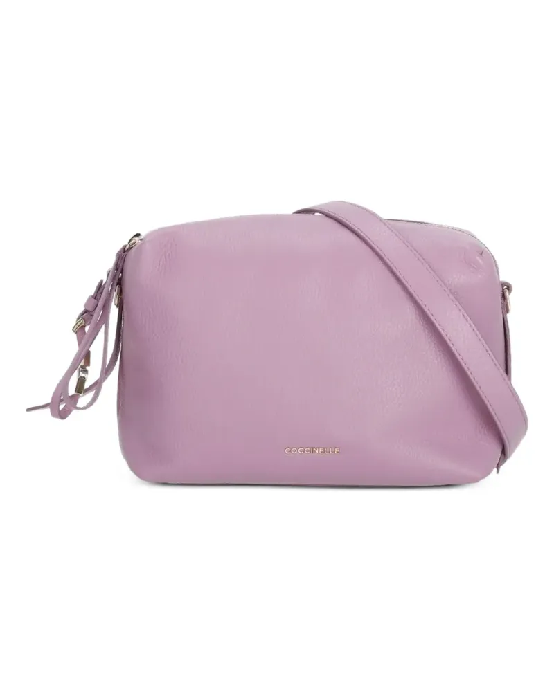 Coccinelle grainy leather shoulder bag - Violett Violett