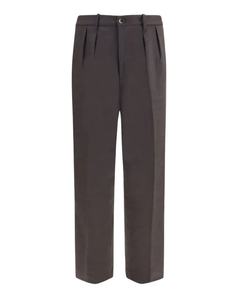 nine:inthe:morning Kai pleated wide-leg trousers - Braun Braun