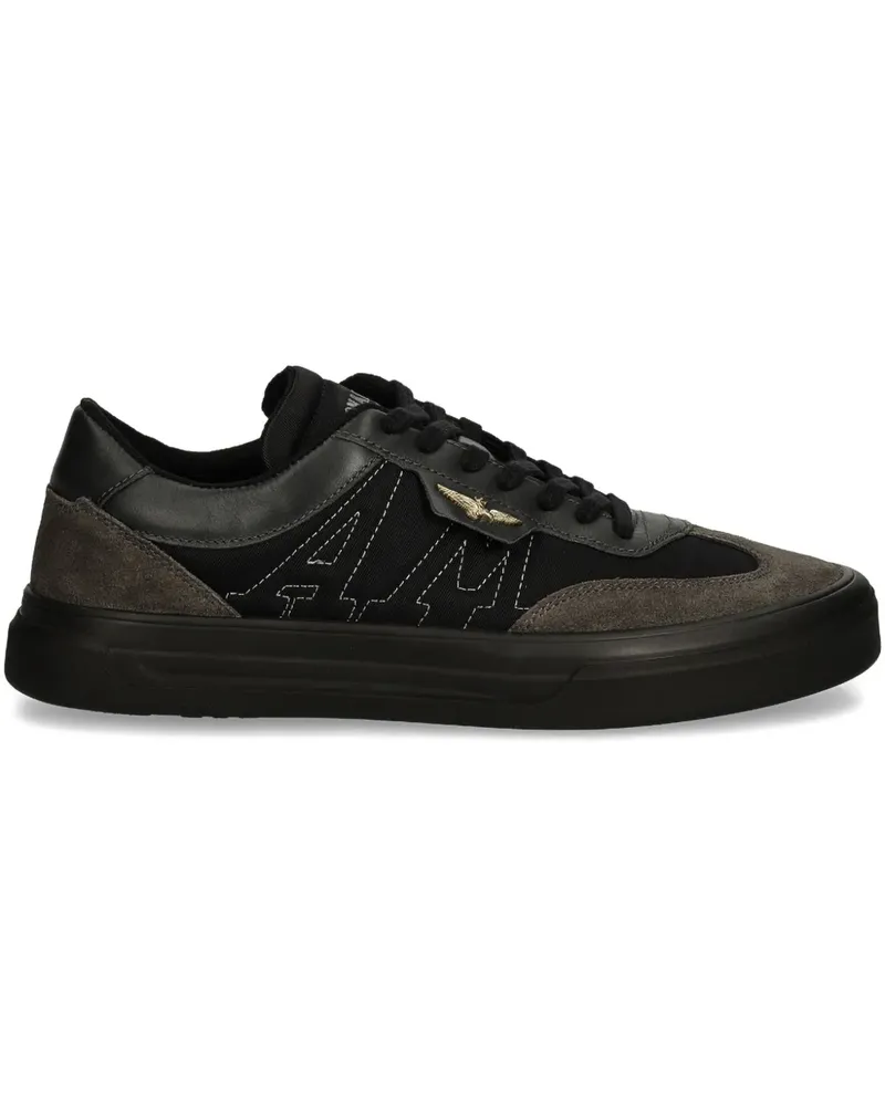 Aeronautica Militare panelled sneakers - Schwarz Schwarz