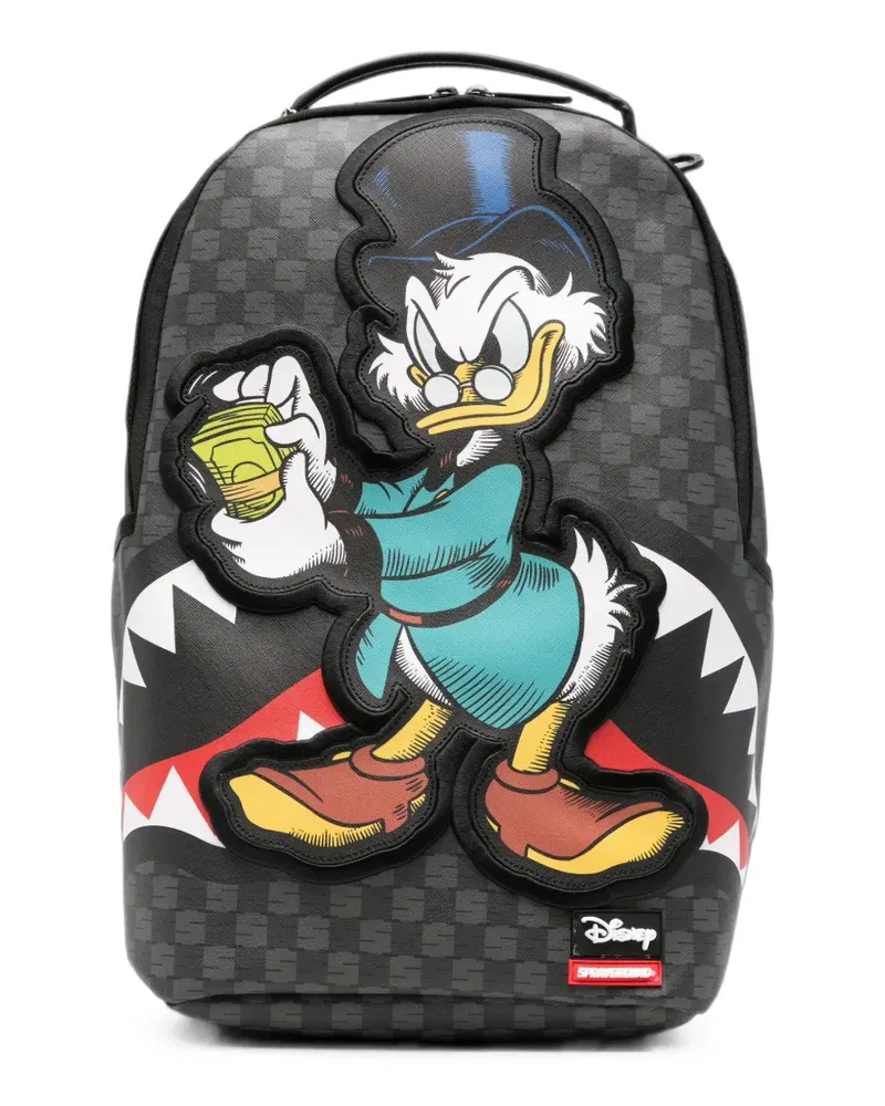 Sprayground x Disney Scrooge McDuck Shark Mouth Rucksack - Schwarz Schwarz