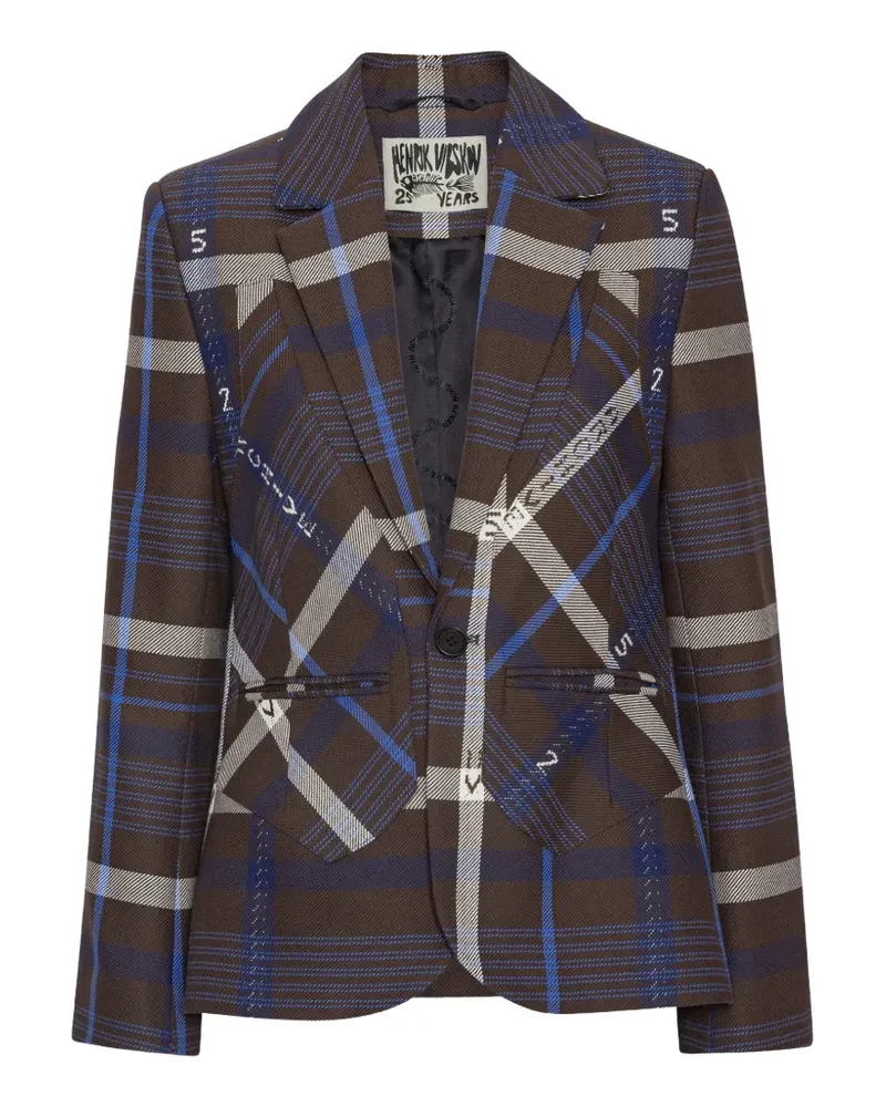 Henrik Vibskov Always Inside Blazer mit Karo-Print - Braun Braun