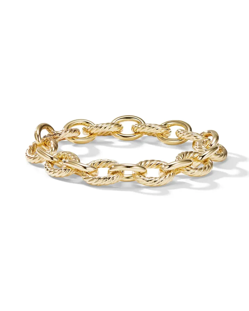 David Yurman 18kt Oval LInk Gelbgoldarmband 12mm Gold