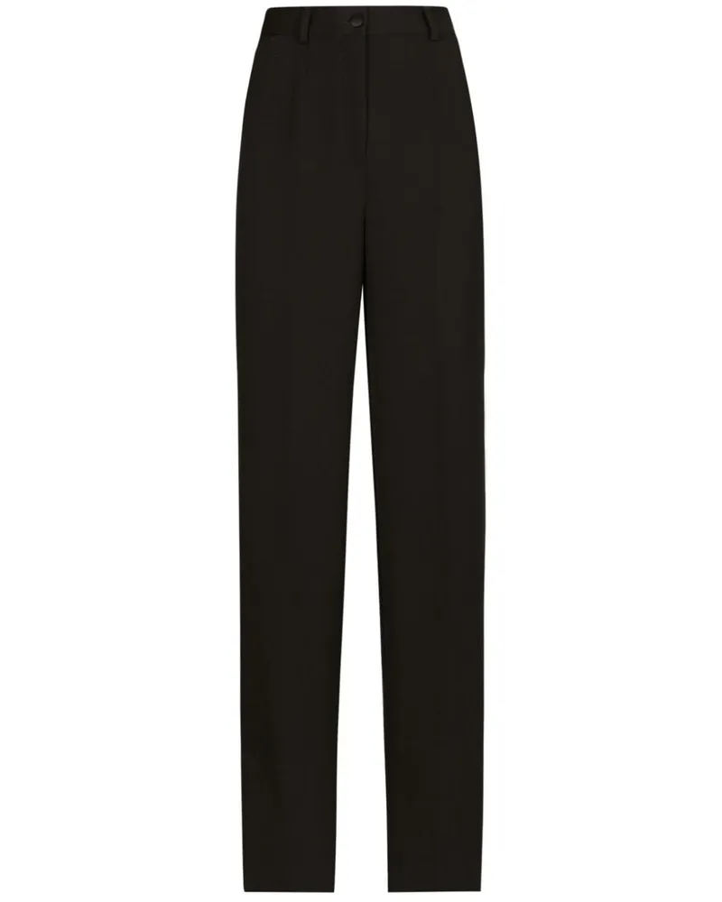 Dolce & Gabbana Klassische Gabardine-Hose - Schwarz Schwarz
