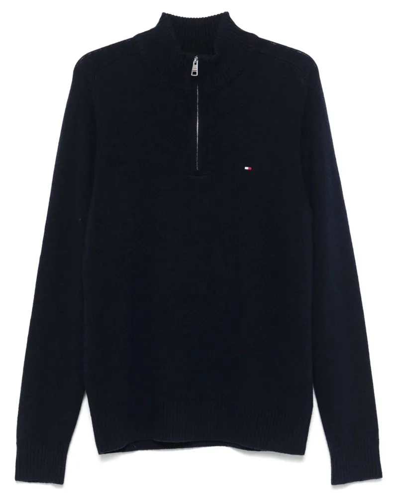Tommy Hilfiger Pullover mit Reißverschluss - Blau Blau