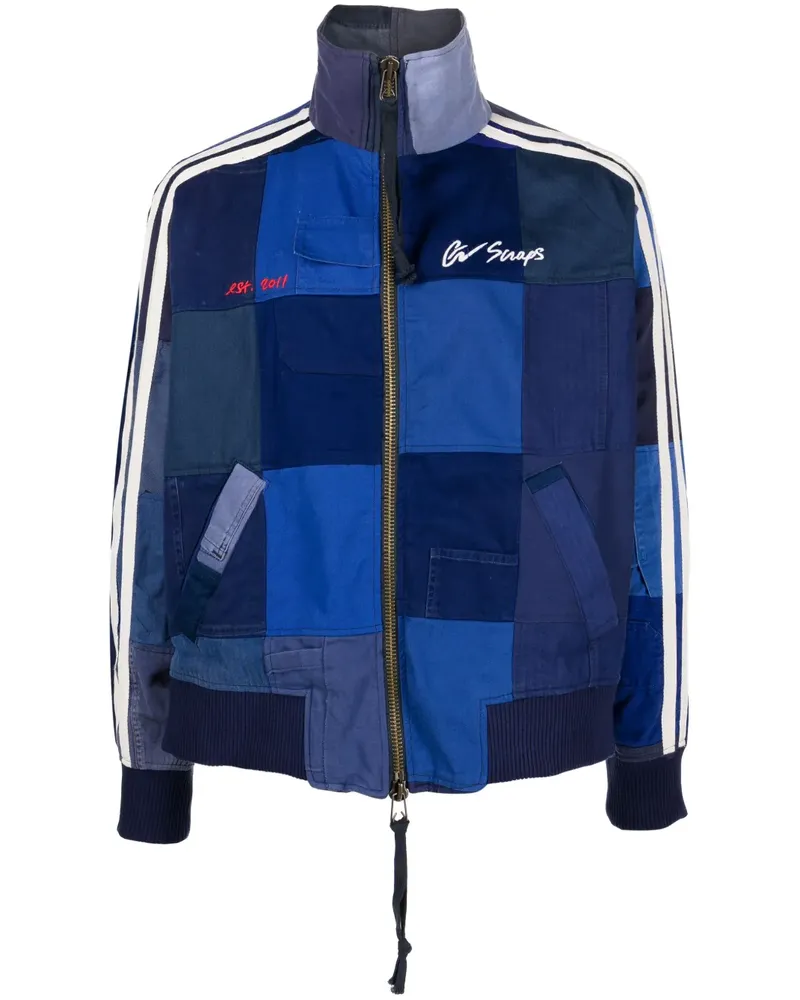 Greg Lauren Jacke im Patchwork-Look - Blau Blau