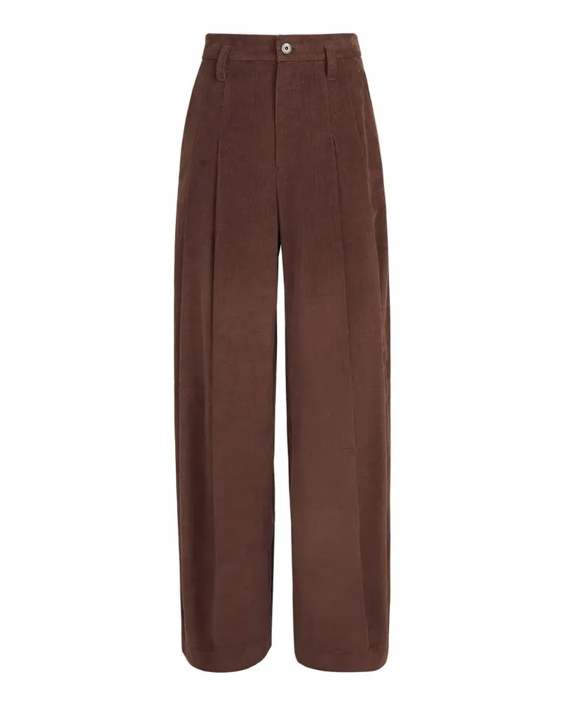 Brunello Cucinelli Baumwoll-Kaschmir-Cordhose mit fünf Taschen und Monili - Braun Braun
