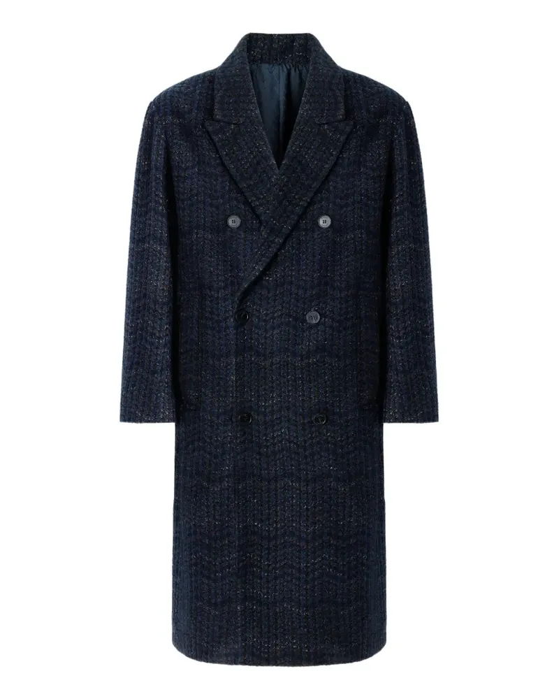 Missoni Doppelreihiger Mantel aus Kaschmir und Viskose - Blau Blau