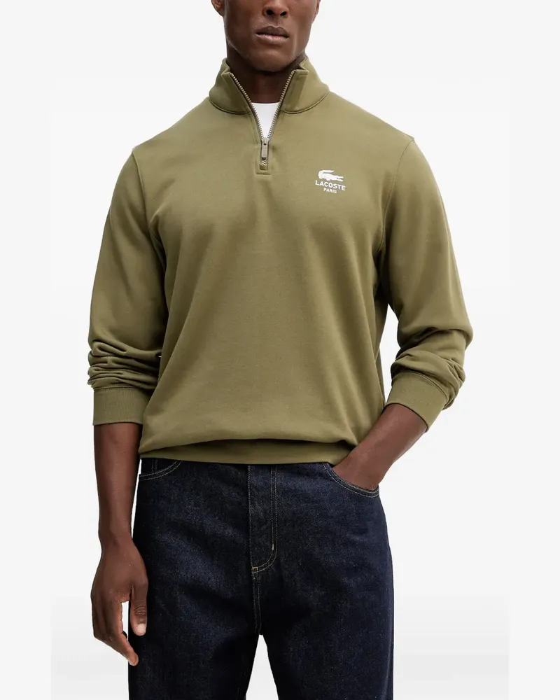 Lacoste Pullover mit kurzem Reißverschluss - Grün Grün