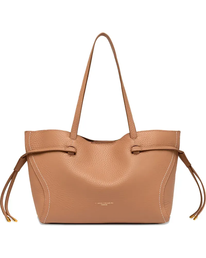 Gianni Chiarini side-drawstring open-top tote bag - Nude Nude