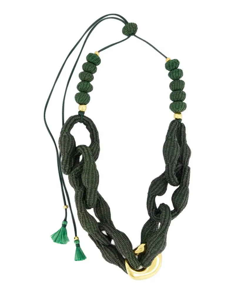 Johanna Ortiz knotted beaded necklace - Grün Grün