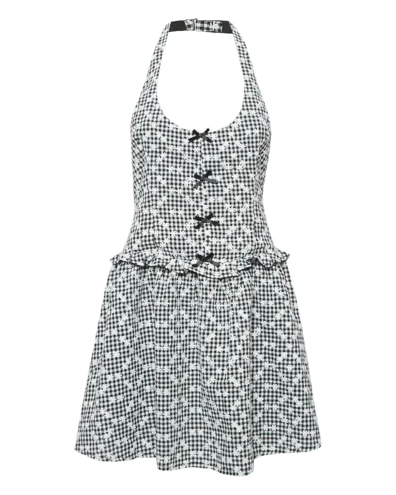 For Love and Lemons floral-print embroidered mini dress - Weiß Weiß