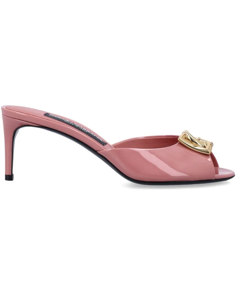 Dolce & Gabbana Mules mit DG 70mm - Rosa Rosa
