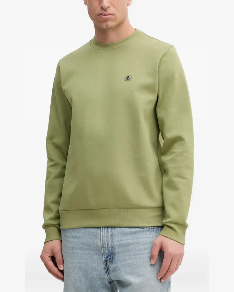 HUGO BOSS Sweatshirt mit Logo-Patch - Grün Grün
