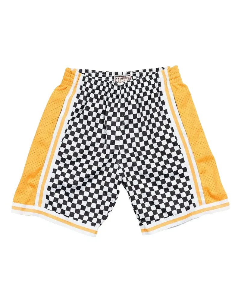 Mitchell & Ness x NBA Los Angeles Lakers karierte Shorts - Weiß Weiß