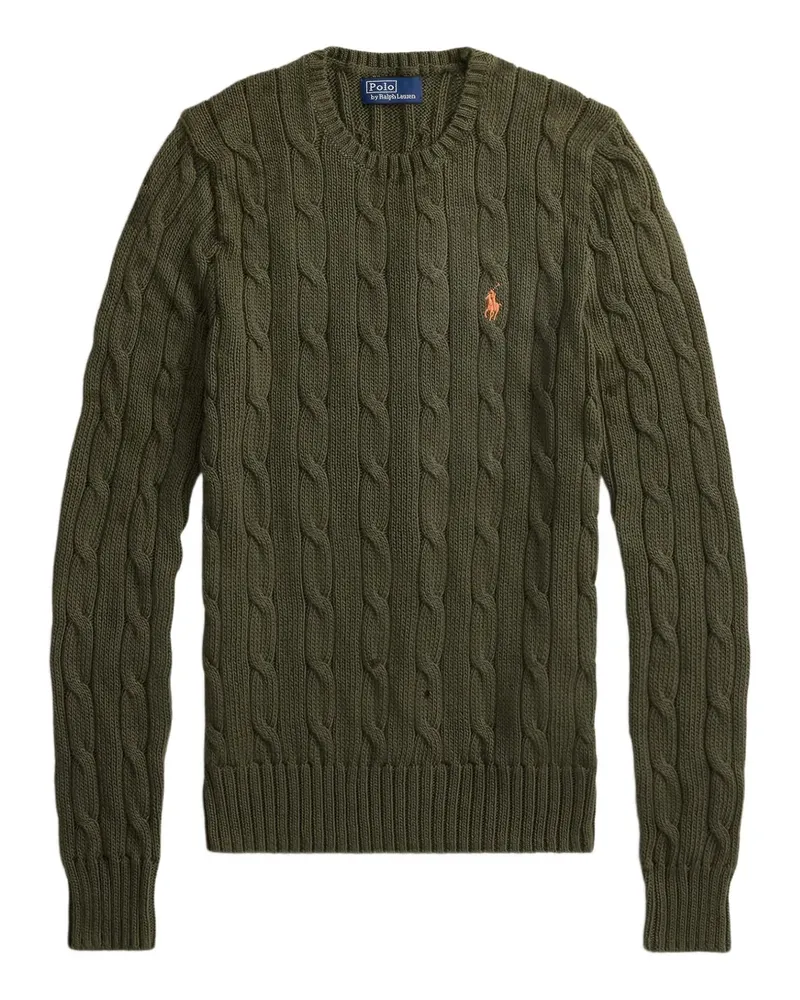 Ralph Lauren Landärmeliger Pullover mit Zopfmuster - Grün Grün