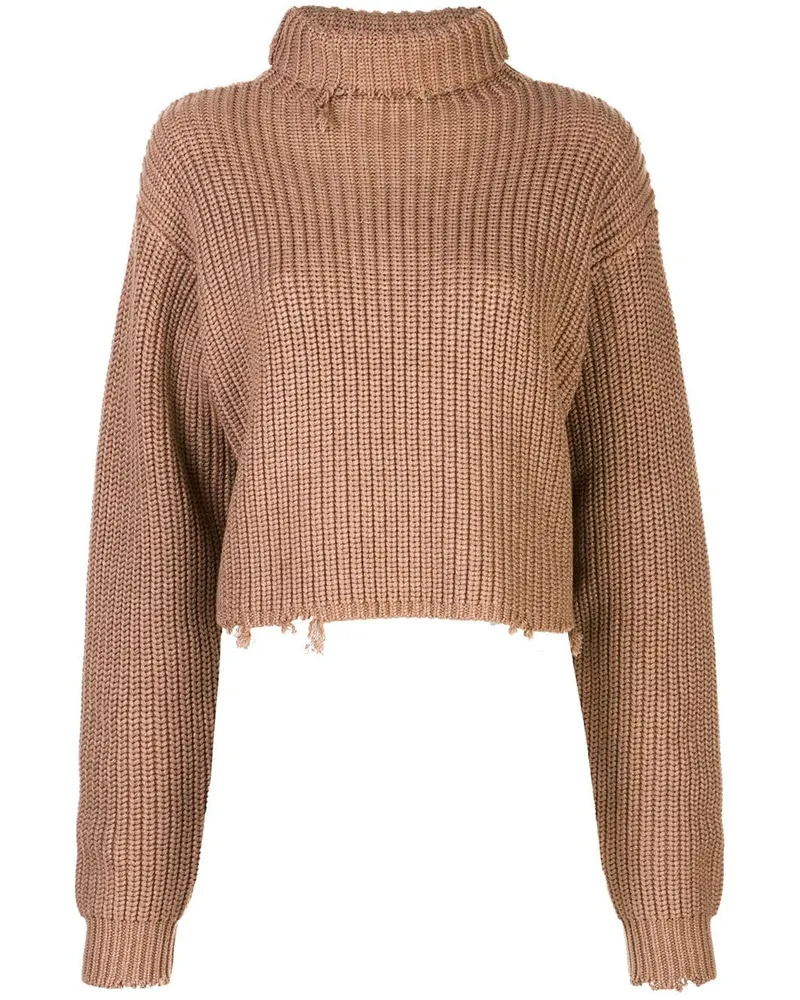 RTA Beau' Cropped-Pullover Braun