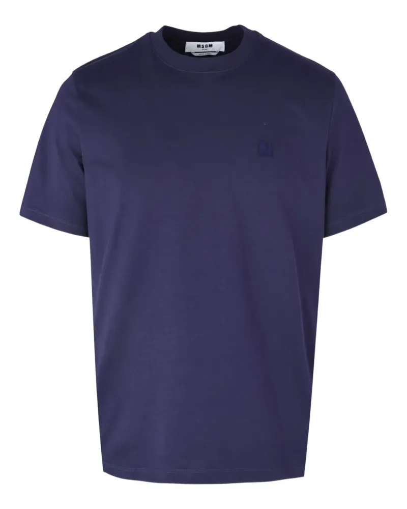 MSGM T-Shirt mit Logo - Blau Blau
