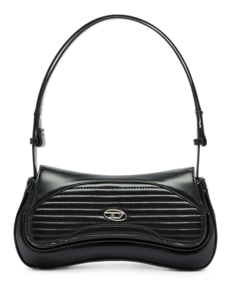 Diesel Play - clutch in perforated and quilted PU - Schwarz Schwarz