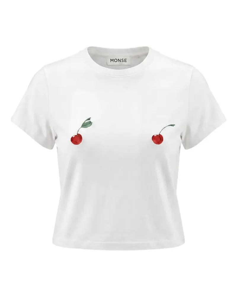 Monse T-Shirt mit Kirschen-Print - Weiß Weiß