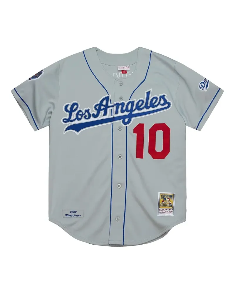 Mitchell & Ness Hideo Nomo Los Angeles Dodgers Grey 2002 Trikot - Grau Grau