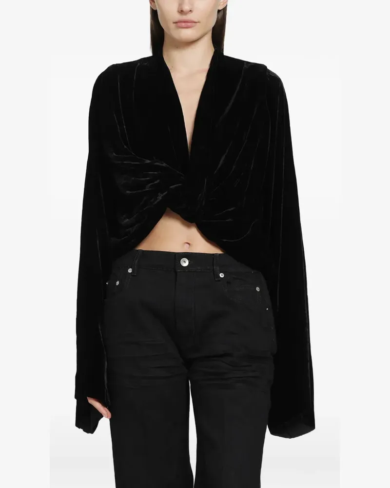 Rick Owens knot-detail top - Schwarz Schwarz
