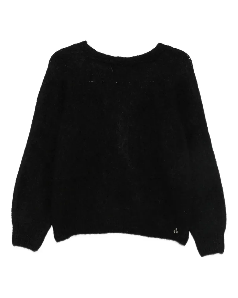 Dixie twist-detail open-back sweater - Schwarz Schwarz