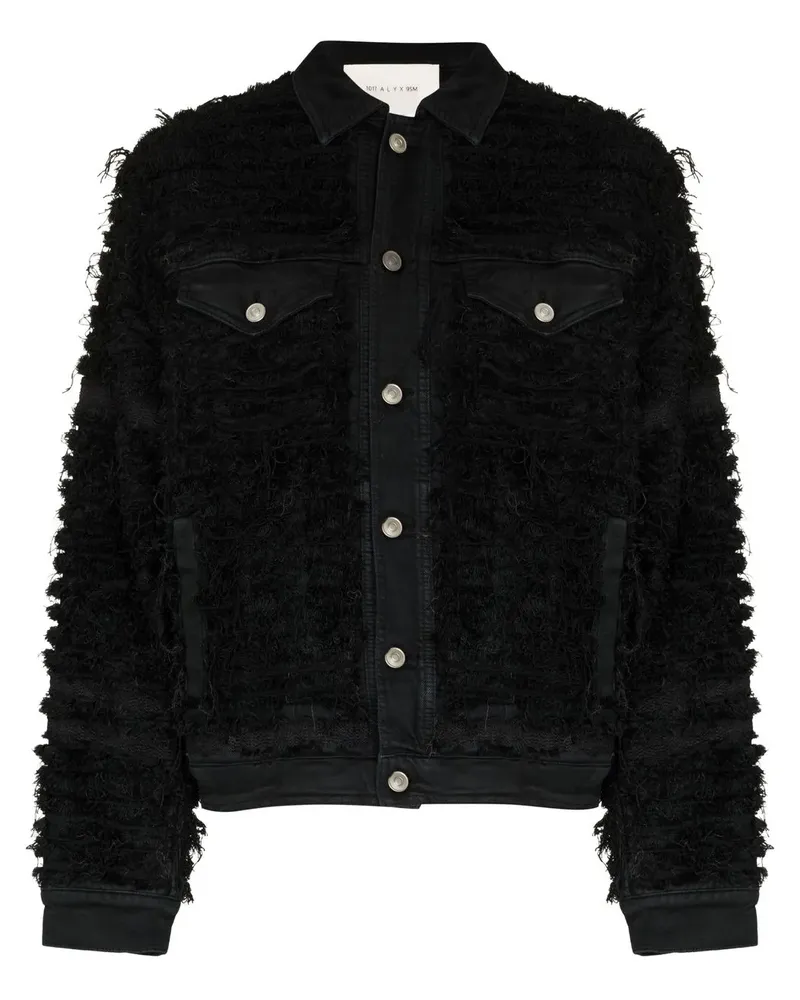 1017 ALYX 9SM x Blackmeans Jeansjacke im Distressed-Look - Schwarz Schwarz
