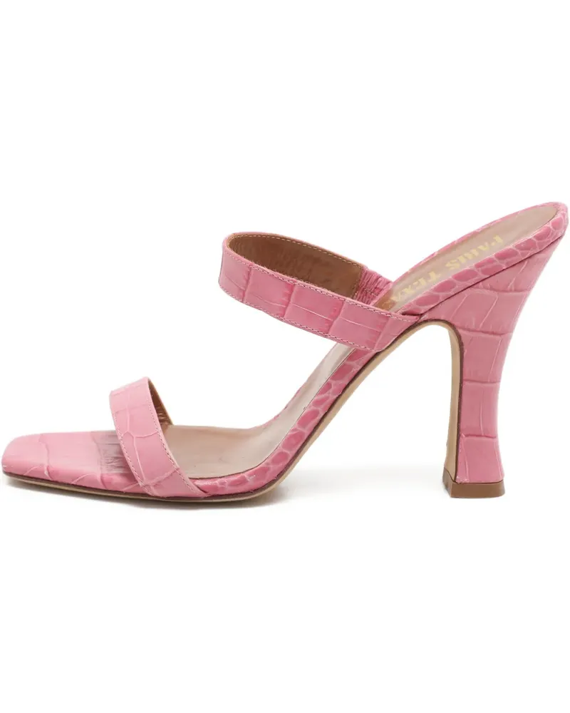 Paris Texas Sandalen mit Kroko-Effekt - Rosa Rosa